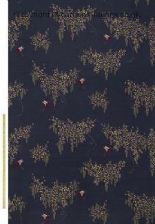 SM HUMMINGBIRD VELVET DEEP NAVY  NEW DESIGN fabric by ASHLEY WILDE DESIGN