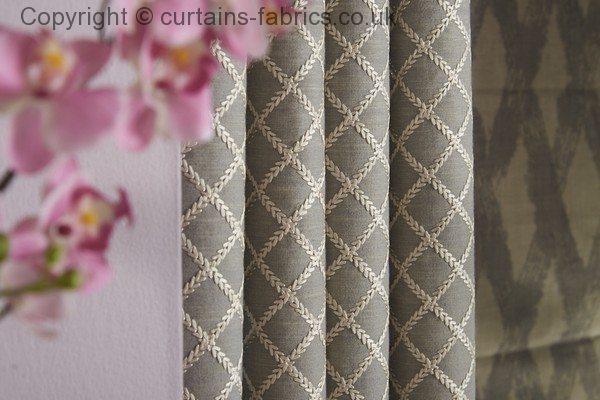 BINGLEY by BILL BEAUMONT TEXTILES in ASH curtain fabric